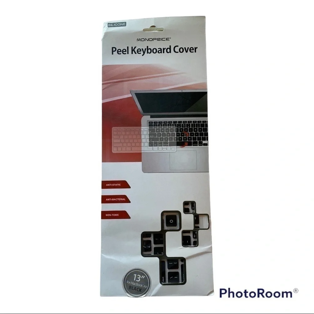 𝅺Monoprice Peel Keyboard Cover for MacBook Air Black Size 13